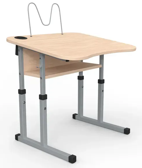 Стіл учнівський одномісний з нахилом №4-7 /700х500 МФ Вересень